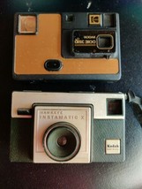 Vintage Kodak Disc 3100 Camera & Kodak Hawkeye Instamatic X Made in the USA - £8.79 GBP
