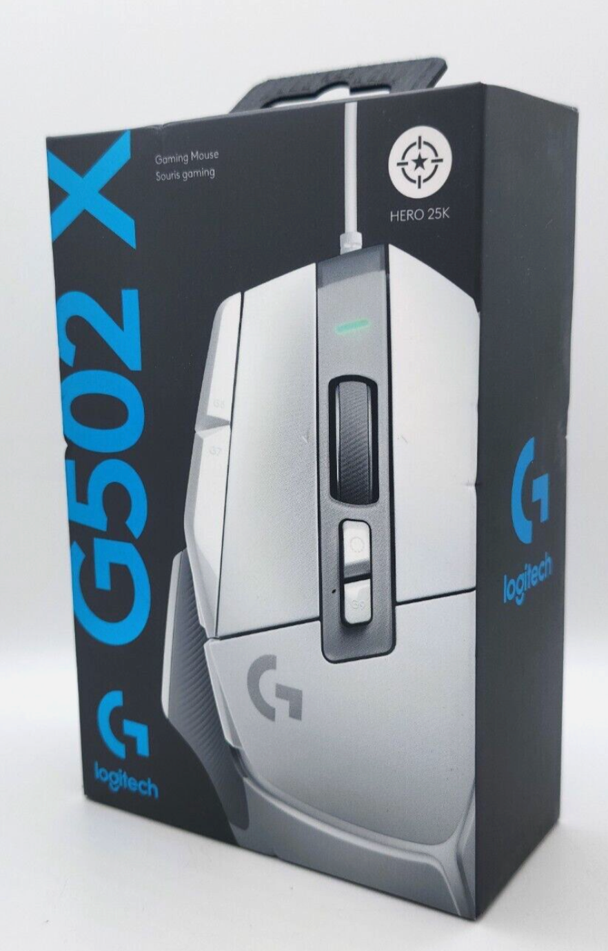 Logitech G502 X Wired Gaming Mouse - White - LIGHTFORCE hybrid optical-mechanica - $49.99