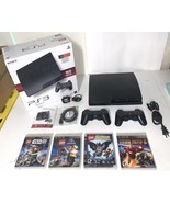 Playstation 3 Slim Console 160GB Controllers Games Cords Box Tested CECH... - $164.41