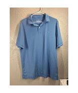 Vineyard Vines Mens Striped Polo Blue Short Sleeve Collared Perfomance L... - $24.95