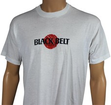 Vtg 80s Black Belt Magazine T-SHIRT Xl 50/50 Screen Stars Usa Made Martial Arts - £59.22 GBP