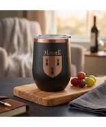 Howell Irish Coat of Arms Stemless Wine Travel Tumbler - $27.44