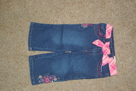 Arizona Jean Co Blue Jeans Capri Pant Girls Size 4T Adjustable Waist NWT - £13.41 GBP