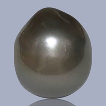 Resinating 11.8 x 13.2mm 12.8 Carats Tahitian South Sea Peacock Steel Grey Pearl - £36.53 GBP