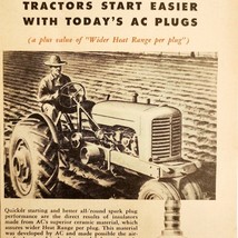 1947 AC Cleaning Station Spark Plugs Advertisement Farming Tractors DWNN18 - $28.02 CAD