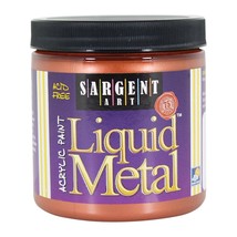 Sargent Art 8 Ounce Liquid Metal Acrylic Paint, Copper Color, Brilliant ... - $39.99