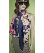 Vintage WOMEN&#39;S Ladies Tacky Retro Floral Pattern Fashion Long SILK SCAR... - $27.34 CAD