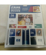 HP 56 Black Ink Sealed 2 Pack Genuine and Idea Book Install Date May 2005 - $43.60 CAD
