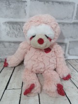 Mary Meyer pink plush putty sloth red nose heart chest sparkle hands feet claws - £62.05 GBP