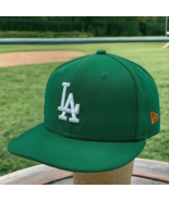 New Era Los Angeles Dodgers Fitted Hat Cap Green 40th Anniversary Patch ... - £103.87 GBP