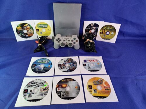 Primary image for Silver PS2 Slim Console With 10 Games and 1 Controller