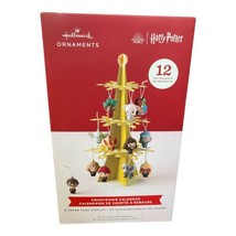 Hallmark Harry Potter Countdown Calendar 12 Mini Christmas Ornaments &amp; Display - £35.55 GBP