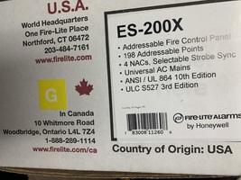 Fire Lite ES-200X Fire Alarm Control Panel &quot;NEW IN BOX&quot; Factory Sealed - $1,050.00