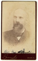 CIRCA 1880&#39;S CDV Older Man Wearing Suit and Tie With Goatee Bramley Salem OH - £9.53 GBP
