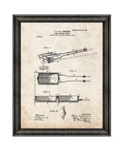 Camp Cooking Utensil Patent Print Old Look with Black Wood Frame - £19.94 GBP+