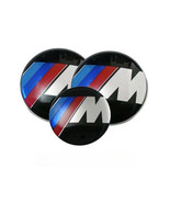 3Pcs BMW M Emblems Hood &amp; Trunk 82mm+74mm+45mm Badge E30 E36 E46 - $29.99