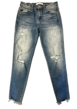 KanCan Jeans Womens Size 7 26x26 Blue Skinny Distressed Ankle Asymmetrical Hem - £14.90 GBP
