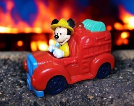 Vintage Disney Mickey Mouse Fire Truck Light and Sound Tested Working - $13.85