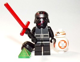 Minifigure Custom Toy Kylo Ren Deluxe with BB8 Droid Star Wars - $5.90