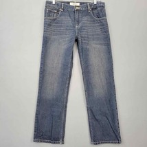 Urban Pipeline Men Jeans Size 16 Juniors Blue Husky Classic Straight Denim Zip - £9.62 GBP