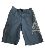 Tony Hawk Board Shorts Size 26 Blue Spell Out Print Lined Boys Swim - £11.90 GBP