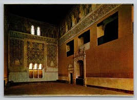 Toledo France Vtg Postcard unp interior transit synagogue stain glass light - $4.88