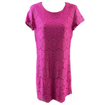 Laundry By Shelli Segal Dress Fuchsia Pink Purple Women Size 6 Lined Gold Zipper - £18.78 GBP