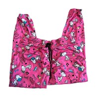 Peanuts Womens Pajama Pants Pink Large Snoopy Dancing In My Cardio Draws... - $15.83