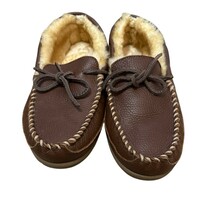 LL Bean Women&#39;s Wicked Good Slippers, Moosehide Camp Moccasin Size 9 - $58.41