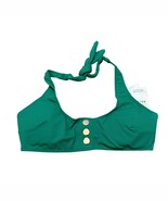 REISS Iris Halter Bikini Top With Button Detail Green Size 8 new with tags - $64.71 CAD