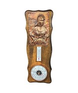 Elegant Barometer and Thermometer with Copper Bas-Relief of a Woman - 2Y64 - $2,332.19 MXN