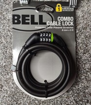 BELL Combination Bike Lock Cable Lock 8mm x 5&#39; Protective Cover Bicycle Security - £4.75 GBP