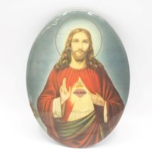 Sacred Heart of Jesus Tin Ornament Wall Hanging - $37.34