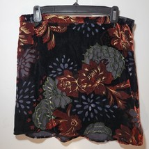 Band of Gypsies Black floral mini A line skirt Size Med - $21.36