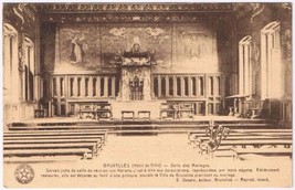 Postcard Salle de Marriage Hall Chamber City Hall Bruxelles Brussels Belgium - £4.01 GBP