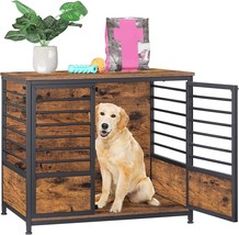 Dog Crate Furniture, Wooden Heavy Duty Dog Cage Side End Table,Indoor Dog Kennel - £151.08 GBP