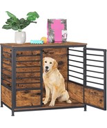 Dog Crate Furniture, Wooden Heavy Duty Dog Cage Side End Table,Indoor Do... - £153.27 GBP
