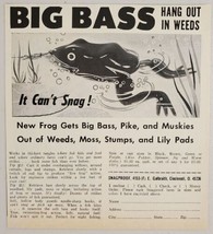 1968 Print Ad Snagproof Frog Fishing Lure for Bass,Pike,Muskies Cincinnati,Ohio - £8.16 GBP