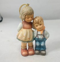 Berta Hummel Figurine Goebel - Little Girl &amp; Boy 1997 - Hanging Ornament 3&quot; Tall - £4.65 GBP