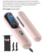 Cordless Hair Straightener Brush for Travel,Mini Hair Straightener Comb - $24.63