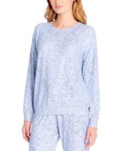 Insomniax Womens Printed Long Sleeve Pajama Top Size Large Color Ice Blue - £34.41 GBP