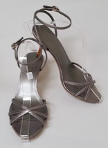 Loft Womens Shoes Heels Sandals Strappy Silver Size 7 M - £21.56 GBP
