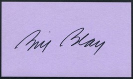 Bill Blass Signed 3X5 Index Card Fashion Designer Fit Lifetime 7 Cody Awards - £21.52 GBP