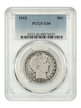 1915 50C PCGS G06 - £96.01 GBP