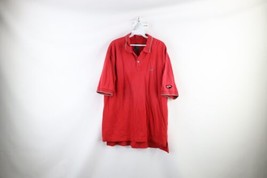Vtg 90s Nike Golf Mens XL Faded Travis Scott Mini Swoosh Thermal Knit Polo Shirt - £34.79 GBP
