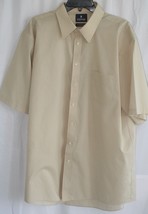 STFFORD BEIGE SHORT SLEEVE BUTTON FRONT SHIRT SIZE 18 #8901 - £7.94 GBP