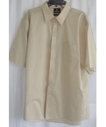 STFFORD BEIGE SHORT SLEEVE BUTTON FRONT SHIRT SIZE 18 #8901 - £7.98 GBP
