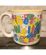 1994 Flowers Inc Balloons Fib Get Well Soon Coffee Mug Band Aids &amp; Stars - $14.75