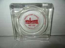 Vintage Ash Tray &quot;Sacred Heart Church Portage, PA 1909-1959&quot; - £7.79 GBP