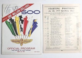 Authentic 1974 Indy The 58th 500 Official Program - Very Good Condition ... - £23.59 GBP